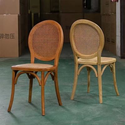 Hotel Bankett Veranstaltung Esszimmer Möbel Luxus Moderne Stapelbare Rattan Holz Hochzeitsstühle für elegante Sitzgelegenheiten
