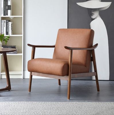 200 kg Gewichtsgrenze Hochwertiges Modernes Holz Freizeit Armstuhl für Wohnzimmer Sofa Lounge in Braun/Grau/Gelb/Schwarz