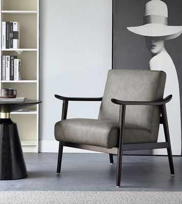 200 kg Gewichtsgrenze Hochwertiges Modernes Holz Freizeit Armstuhl für Wohnzimmer Sofa Lounge in Braun/Grau/Gelb/Schwarz