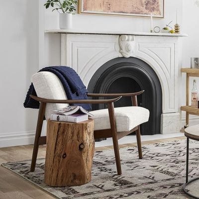 200 kg Gewichtsgrenze Hochwertiges Modernes Holz Freizeit Armstuhl für Wohnzimmer Sofa Lounge in Braun/Grau/Gelb/Schwarz