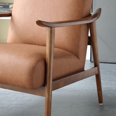 200 kg Gewichtsgrenze Hochwertiges Modernes Holz Freizeit Armstuhl für Wohnzimmer Sofa Lounge in Braun/Grau/Gelb/Schwarz