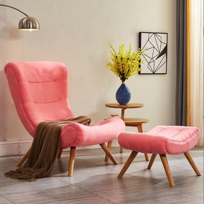 Moderne Freizeit-Lounge-Stühle für das Esszimmer / Wohnzimmer Massivholz Stoff Schneckenstuhl Faulsofa