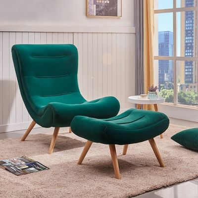 Moderne Freizeit-Lounge-Stühle für das Esszimmer / Wohnzimmer Massivholz Stoff Schneckenstuhl Faulsofa