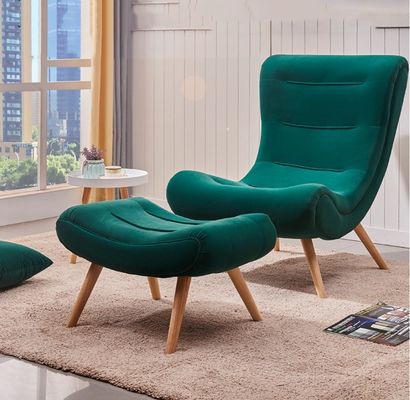 Moderne Freizeit-Lounge-Stühle für das Esszimmer / Wohnzimmer Massivholz Stoff Schneckenstuhl Faulsofa