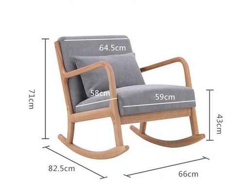 Wohnzimmer Stuhl Direktlieferung Europäischer nordischer Stil Holz Massivholz Schaukelstuhl mit spezifischer enthalten
