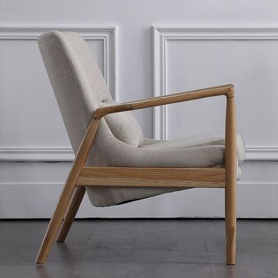 Grau/grüner Holzpolsterter Einzelsofa Stuhl für moderne Wohnzimmermöbel