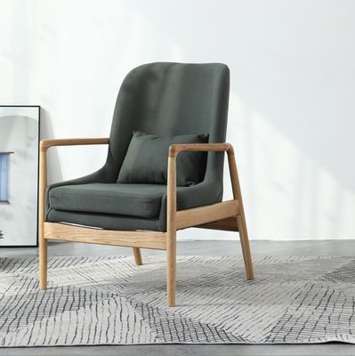 Grau/grüner Holzpolsterter Einzelsofa Stuhl für moderne Wohnzimmermöbel