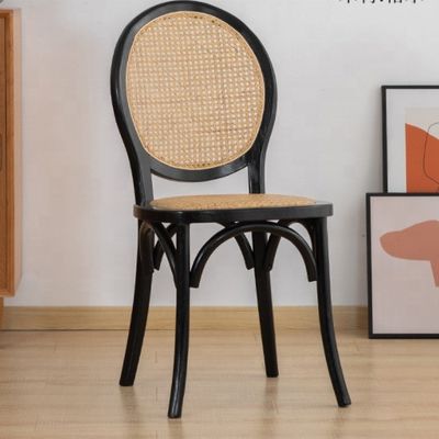 Antike Hochzeitsfeier Bankett Französisch Veranstaltung Stühle Vintage Rattan Stuhl für Speisesaal