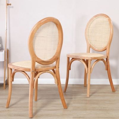 Antike Hochzeitsfeier Bankett Französisch Veranstaltung Stühle Vintage Rattan Stuhl für Speisesaal