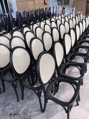 Antike Hochzeitsfeier Bankett Französisch Veranstaltung Stühle Vintage Rattan Stuhl für Speisesaal