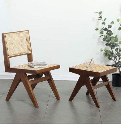 Antike nordische Restaurantmöbel Massivholz Esszessel mit Hotel Rattan/Wicker und gutem Design