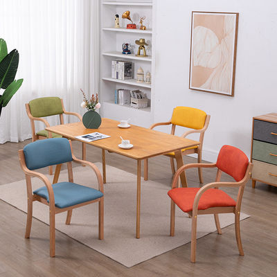 Spezifischer Esszimmer Stuhl Holz Luxus Stoff Pu Leder Französisch Stil Esszimmer Biegt Holz Esszimmer Stuhl für moderne Häuser