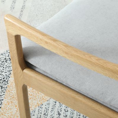 Stilvoller und komfortabler Nordic Oak aus Massivholz Polster Sessel Sofa