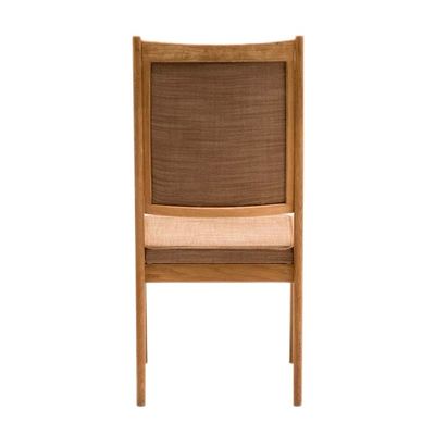 Esszimmermöbel aus Massivholz Hohe Rückenstühle mit Stoffpolsterung im nordischen Design