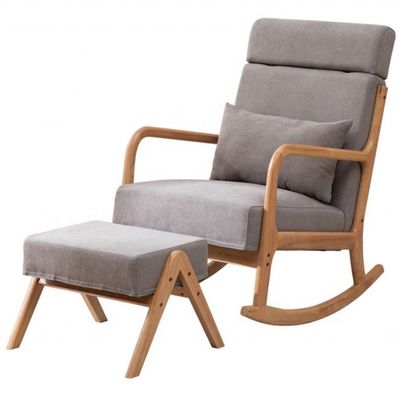 Wohnzimmermöbel im europäischen Stil Holz Polstermassivholz Schaukelsofa Stuhl mit Postverpackung