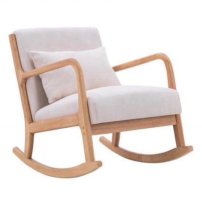 Wohnzimmermöbel im europäischen Stil Holz Polstermassivholz Schaukelsofa Stuhl mit Postverpackung