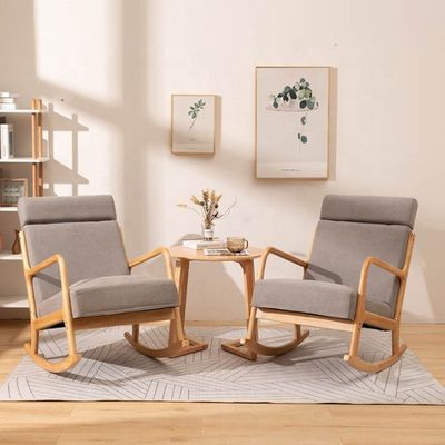 Wohnzimmermöbel im europäischen Stil Holz Polstermassivholz Schaukelsofa Stuhl mit Postverpackung