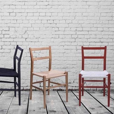 Allgemeiner Holz-Rattan-Esstuhl für nordische Wohnmöbel