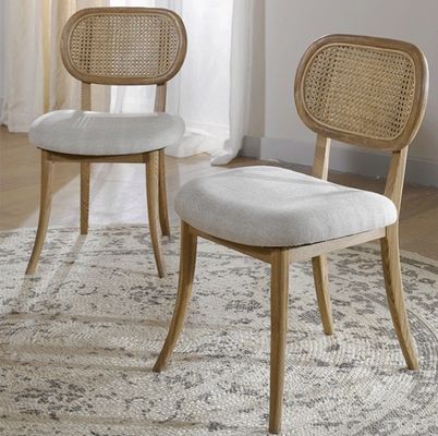 Vintage Rattan/Wicker Chair Massivholz Esszessel Armloser Rattan-Sessel für Kundenbedürfnisse