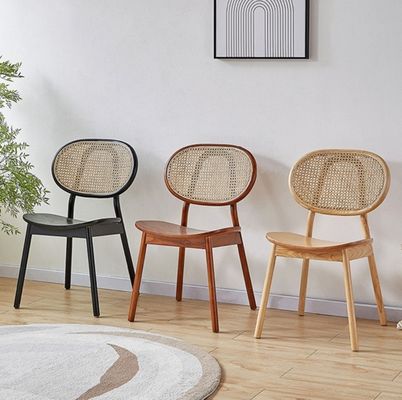 Moderner Stil Asche und Rattan Material Rattan Esszessel für das Esszimmer