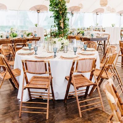 Moderner Design Stil Holz Rustikales Bambus Klapptisch Stuhl für Veranstaltung Party Möbel Hochzeit