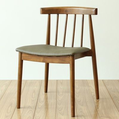 Allgemeine Wohnmöbel Zeitgenössischer Design Holz Esszessel mit Stoff Ledersitz Armlehne