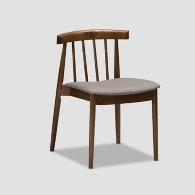 Allgemeine Wohnmöbel Zeitgenössischer Design Holz Esszessel mit Stoff Ledersitz Armlehne