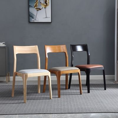 Postverpackung Y Holz Nordic Light Luxus Hotel Cafe Stapelbare Lederpolster-Esstuhl