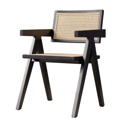 Anpassungs-Armlehnen aus massivem Holz Rattan-Stuhl für klassische Eßmöbel im Inneren von Restaurants