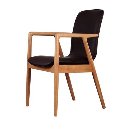 Holzmassiv Luxus-Hotel-Esszimmer-Sessel in modernem Freizeitdesign für Restaurantmöbel
