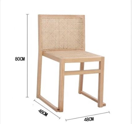 Esszimmermöbel aus echtem Rattan Massivholz Esszessel für Stapel- und Nordische Freizeit