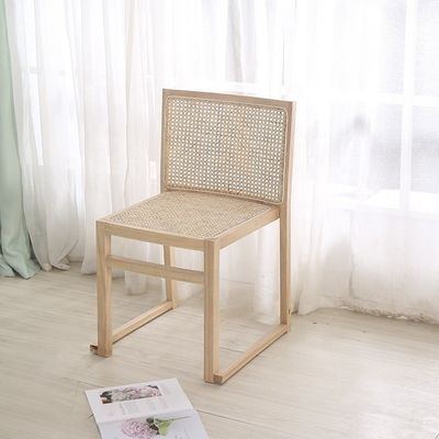 Esszimmermöbel aus echtem Rattan Massivholz Esszessel für Stapel- und Nordische Freizeit