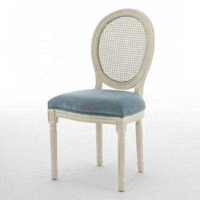 Antike Design Europa Vorteil Innenhaus Massivholz Rundrohr Rattan Rücken Esszessel für den traditionellen Stil in Europa