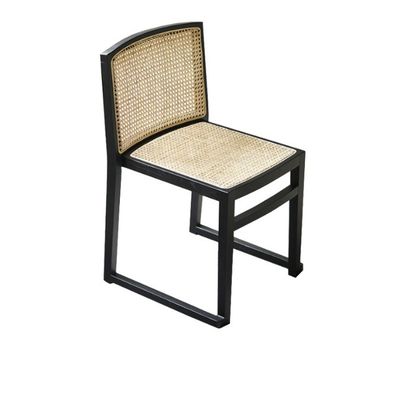 Aufgestapelter Rattan-Esstuhl Holz ohne Arme für das Esszimmer W49CM*D42.5CM*H80CM