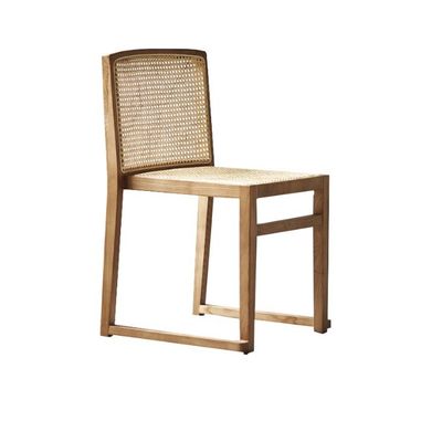 Aufgestapelter Rattan-Esstuhl Holz ohne Arme für das Esszimmer W49CM*D42.5CM*H80CM