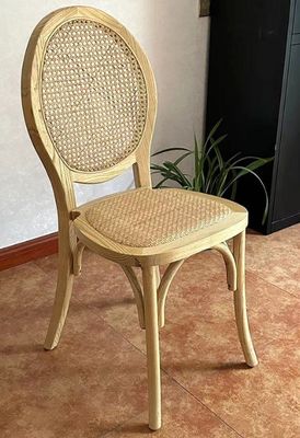 Allgemeine Wohnmöbel Französisch Vintage-Stil Holz Esszessel Stoff Hochzeitsstühle für Hotel