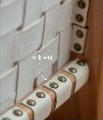 Hotel Nordic Design Massivasche Holz Pferdesattel Leder Gewebter Sitz Stapelbar Esstuhl für modernes Café und Restaurant