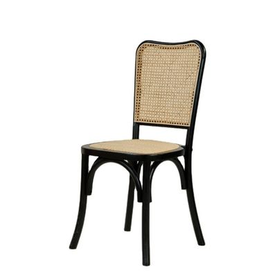 Moderne Holz-Rattan-Rückensessel für klassische und komfortable Sitzgelegenheiten