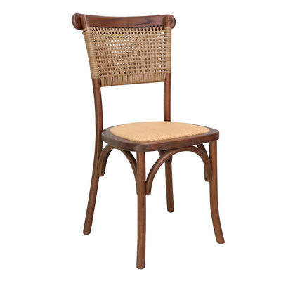 Esszimmermöbel Modernes Naturdesign Massivholz Rattan Bankettensessel