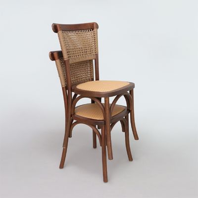 Esszimmermöbel Modernes Naturdesign Massivholz Rattan Bankettensessel