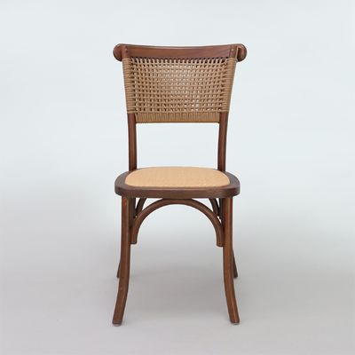 Esszimmermöbel Modernes Naturdesign Massivholz Rattan Bankettensessel