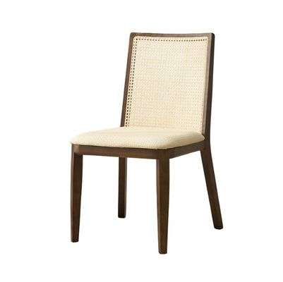 Restaurantmöbel Rattan-Stuhl mit Ascheholzrahmen und Polstersitz