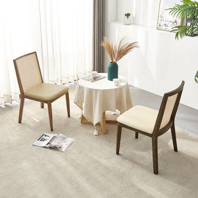 Restaurantmöbel Rattan-Stuhl mit Ascheholzrahmen und Polstersitz