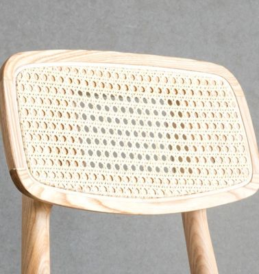 Modernes Design Massivholz Armloses Rattan Esszessel für Innenhausmöbel