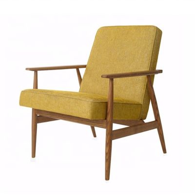 Modernes Wohnzimmer Möbel Holz Schaukelsofa Sessel mit Stoff Samt Sitz