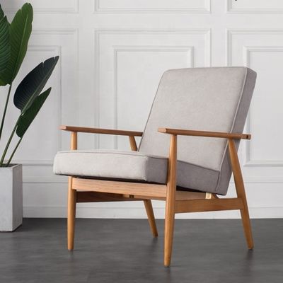 Modernes Wohnzimmer Möbel Holz Schaukelsofa Sessel mit Stoff Samt Sitz
