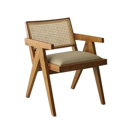 Holz Rattan Speisestuhl Armlehnen mit Massivholz Bau Allgemeine Wohnmöbel