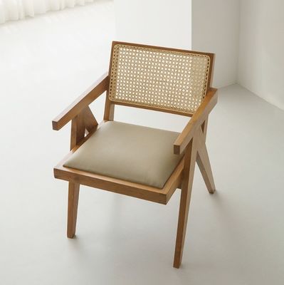 Holz Rattan Speisestuhl Armlehnen mit Massivholz Bau Allgemeine Wohnmöbel