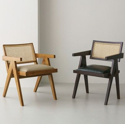 Holz Rattan Speisestuhl Armlehnen mit Massivholz Bau Allgemeine Wohnmöbel