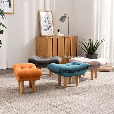OEM-Service akzeptiert Massivholz Single Tufted Stoff Freizeit Schaukelsofa Stuhl KEIN Falten